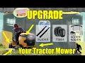 Upgrading Your Tractor Mower Cub Cadet XT1 LT42 Mower ATV Tires Blades Brush Guard Headlights