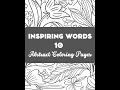 Abstract Coloring Pages of Inspiring Words Printable Floral Coloring Calming Meditation Colouring