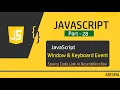 JavaScript Window Event and Keyboard Event Tutorial For Beginners in Hindi Adisma