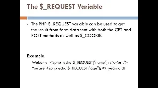 PHP - REQUEST variable with example