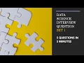 Data Science Interview Question and Answer Set 1 How to Crack Data Science Interview