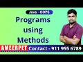 Java Programs using Methods Ameerpet Technologies By Srinivas