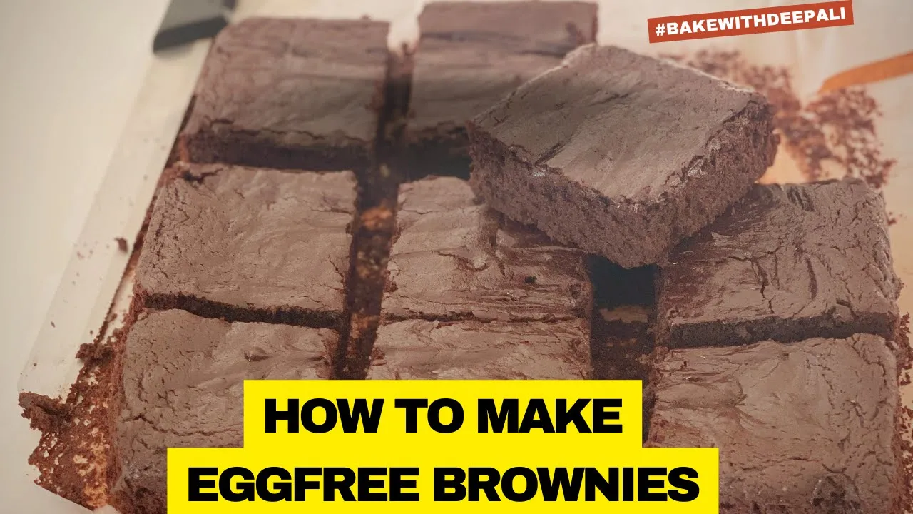Eggless Chocolate Brownies   Easy Brownies Recipe -Eggless Version