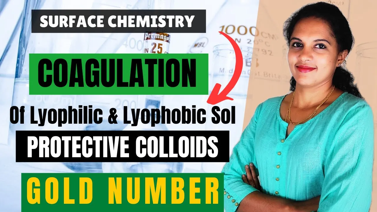 SURFACE CHEMISTRY PART 17| COAGULATION OF LYOPHOBIC & LYOPHILIC COLLOID| NCERT CLASS 12| BSc|