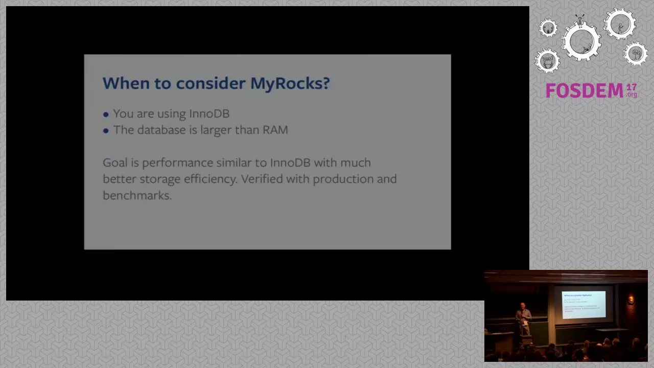 MyRocks The RocksDB storage engine for MySQL