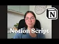 How I Script on Notion