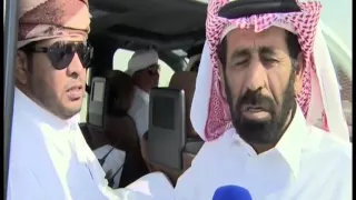 تصريحات اخوية بين مضمري هجن العاصفة الواثق حمد بن غدير وهجن الشحانية الذهبي سالم بن فاران دندنها