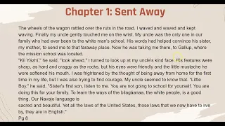 Code Talkers Chapter one Sent Away