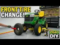 John Deere D140 Series Tire Change
