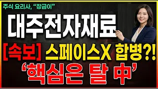 [대주전자재료 주가전망] 스페이스X 합병?! 핵심은 탈중국 목표가 10만원 #대주전자재료 #대주전자재료주가 #대주전자재료주가전망