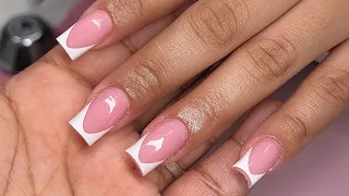 Perfect White French Tip Nails Watch Me Work TheeNailGaloree