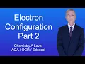 A Level Chemistry Revision Electron Configuration 2
