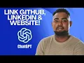 How to Link Your Website GitHub or LinkedIn on ChatGPT Step by Step Tutorial