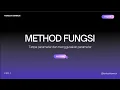 Materi Java Method Fungsi Tanpa dan Dengan Parameter Contoh Koding