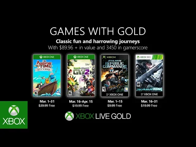 Xbox - March 2019 Games with Gold