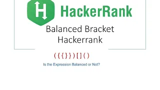 Hackerrank Balanced Brackets