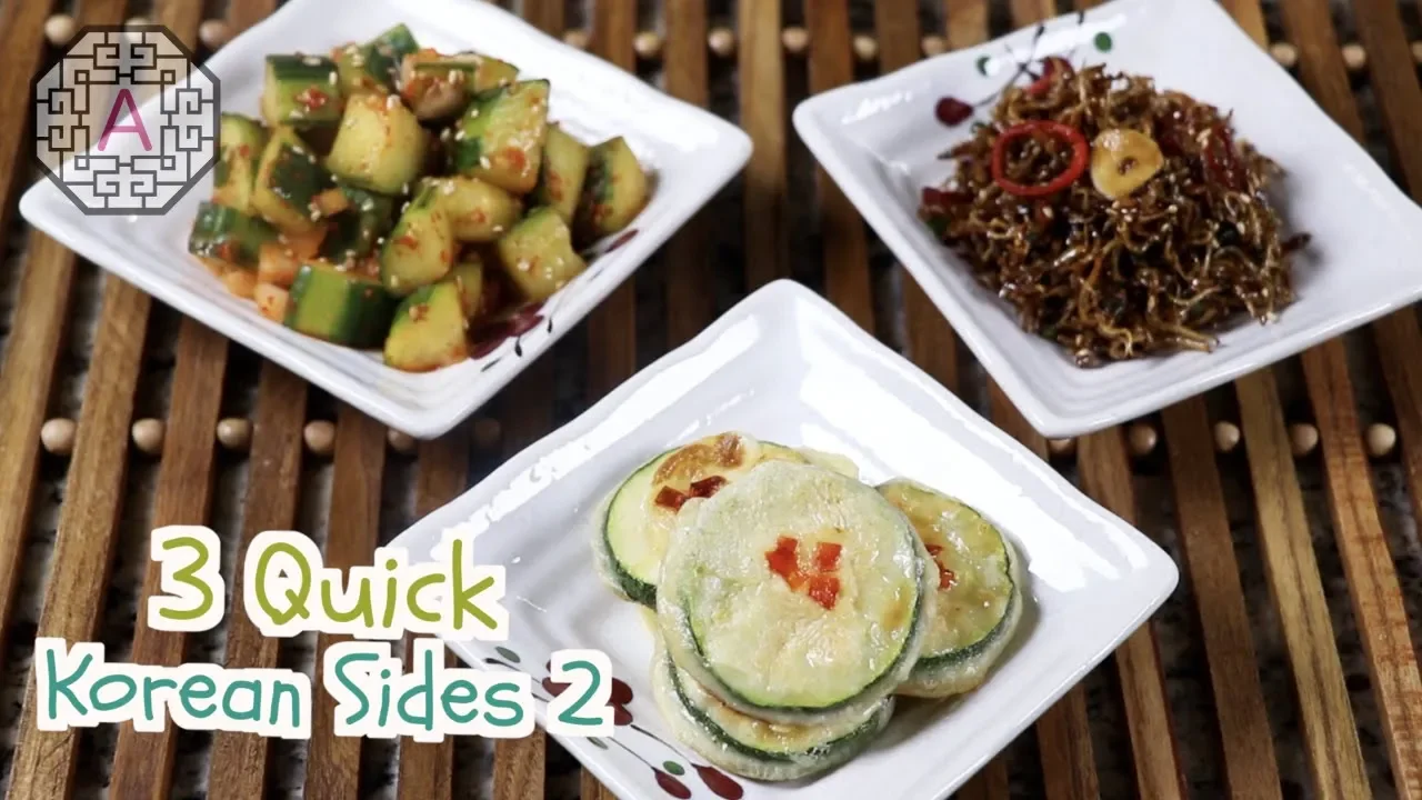 3 Korean Side Dishes Series #3 - Quick (, BanChan)   Aeri