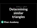 Similar triangle example problems Similarity Geometry Khan Academy