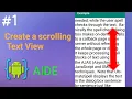 How to create a scrolling Text View ScrollView Part1