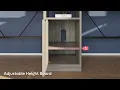 Lift Top L Shaped Desk 60 Inch with Cabinet Height Adjustable Standing Computer Desk