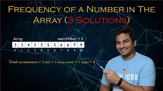 Frequency of a number in an array Arrays Coding Question 3 ways to solve it Sprint Master