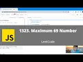 1323 Maximum 69 Number - LeetCode Javascript