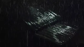 goodbye insomnia with heavy rain and thunder roaring on the stale tin roof in the murky forest