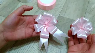 طريقة صنع وردة من الساتان                               دندنها