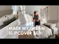 DIY Slipcover Bed CHIC Cozy Bedroom Upgrade