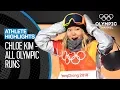 All Chloe Kim Olympic medal runs Athlete Highlights