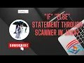 what is if else statement through Scanner in java