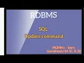 UPDATE Command in SQL RDBMS Different ways to use Update command tamil