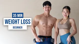 35 MIN FULL BODY WORKOUT FOR WEIGHT LOSS | All-Standing, Dumbbells vs. No Equipment