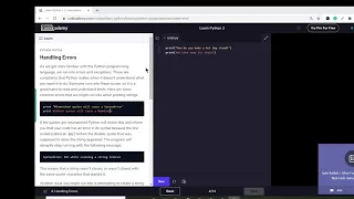 Python part 1 codecademy -