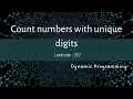 Count numbers with unique digits Leetcode 357