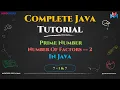 Prime Number In Java Explained Step-by-Step Master In Looping in Java