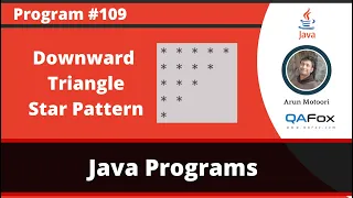 Java program to print the downward triangle star pattern