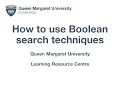 How to use Boolean search techniques