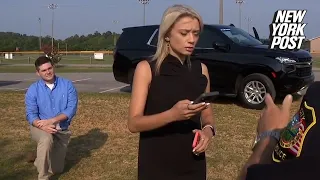 Reporter rushes to cover breaking story finds boyfriend proposing on one knee