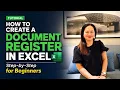 How to Create A Document Register in Excel Step-by-Step for Beginners