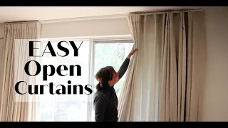 Ikea Vidga ceiling track install - smooth glide curtains