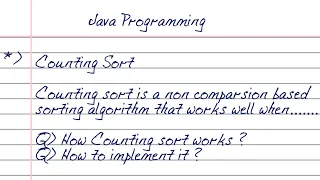 Counting Sort Algorithm in Java Complete Tutorial 2025