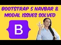Bootstrap 5 Navbar not closing Modal Backdrop not hiding SOLVED