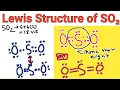 Lewis structure of SO2 Sulfur dioxide