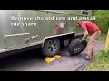 Airstream Tire Change Using Trailer-Aid Ramp