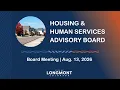 Housing and Human Services Advisory Board Meeting Aug 13 2026