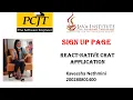React Native Chat Application Sign Up Process Java Institute