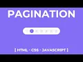 How To Make Pagination Using HTML CSS JavaScript