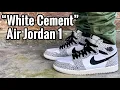 Air Jordan 1 White Cement Elephant Print Review On Feet