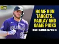 MLB Best Bets Predictions and Home Run Parlay Picks Thursday April 16